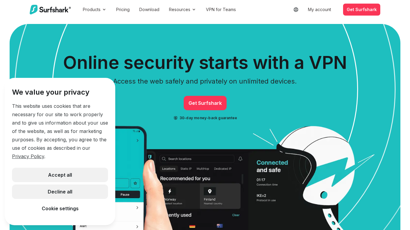 Affiliate program Surfshark