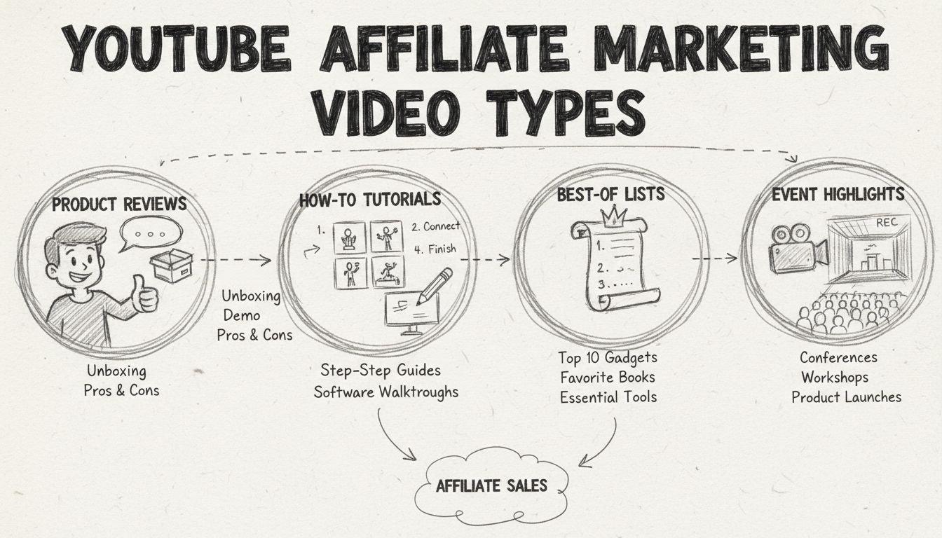 Najlepšie typy videí na YouTube pre affiliate marketing