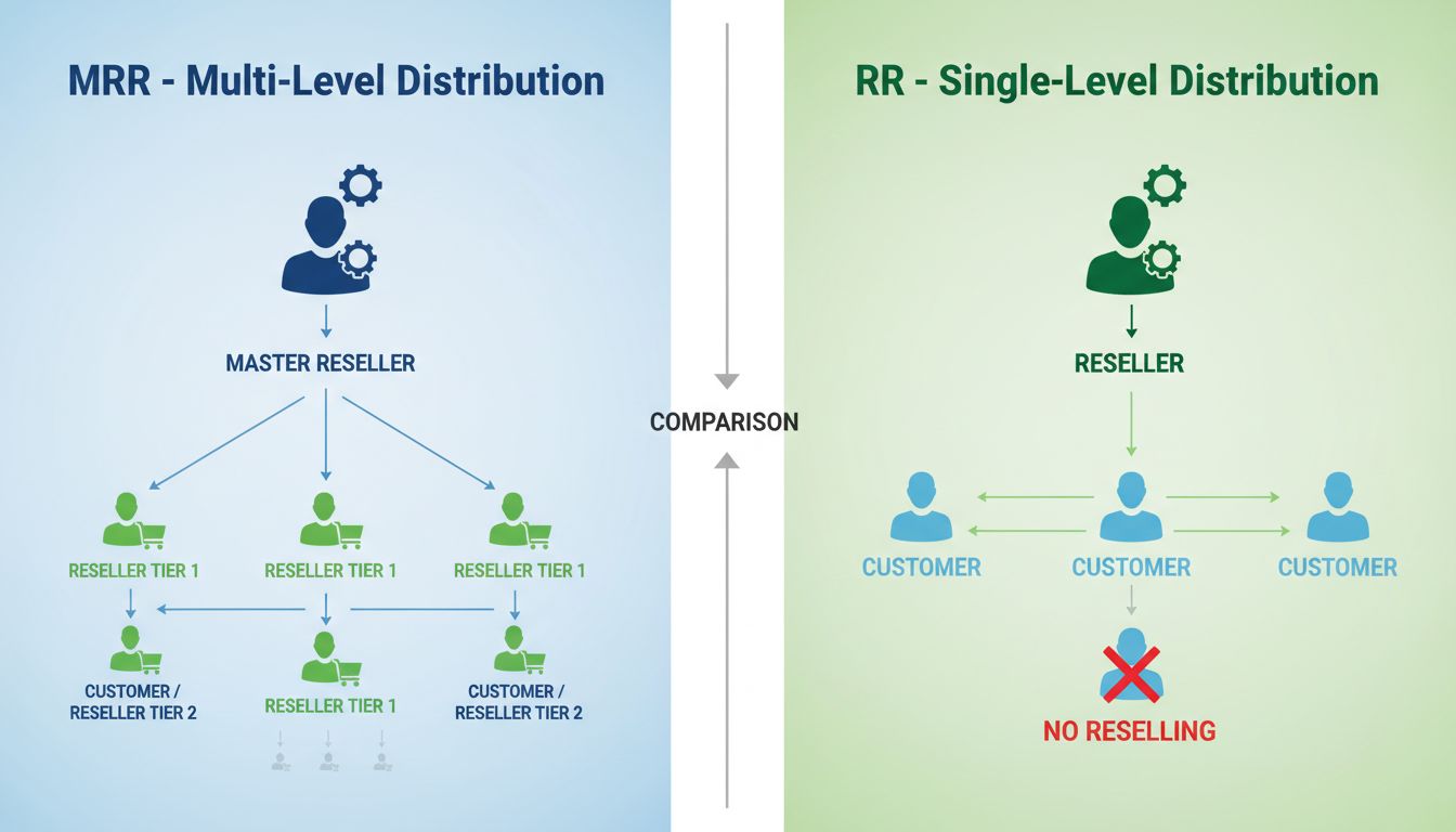 Porovnávací diagram distribučných práv MRR vs RR
