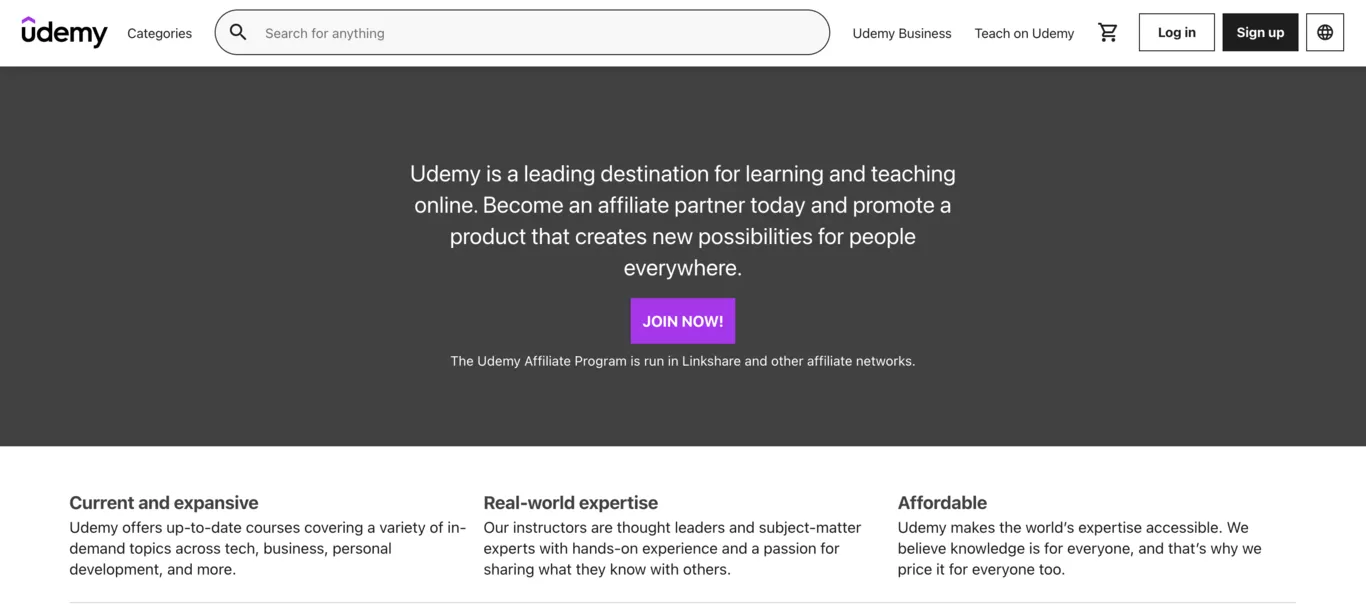 Najlepšie partnerské programy Udemy