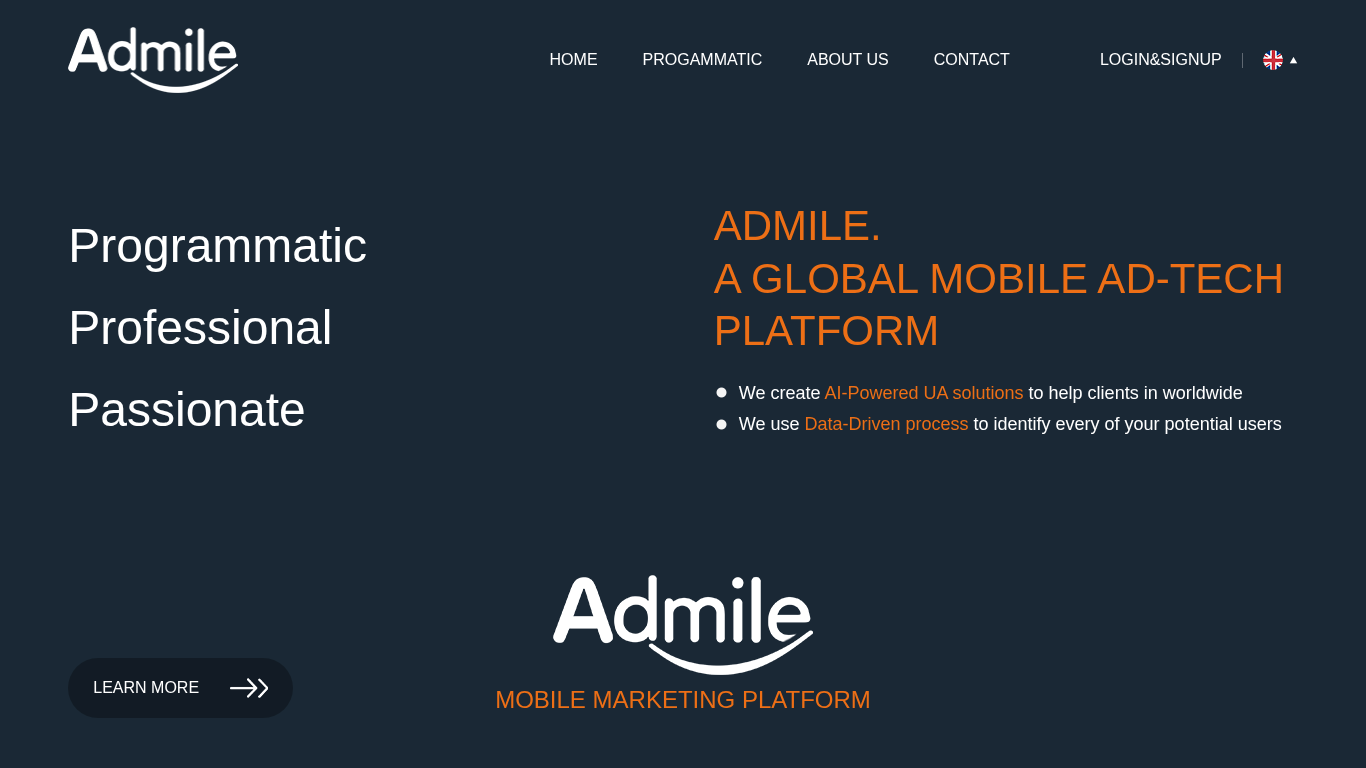 Admile Affiliate program