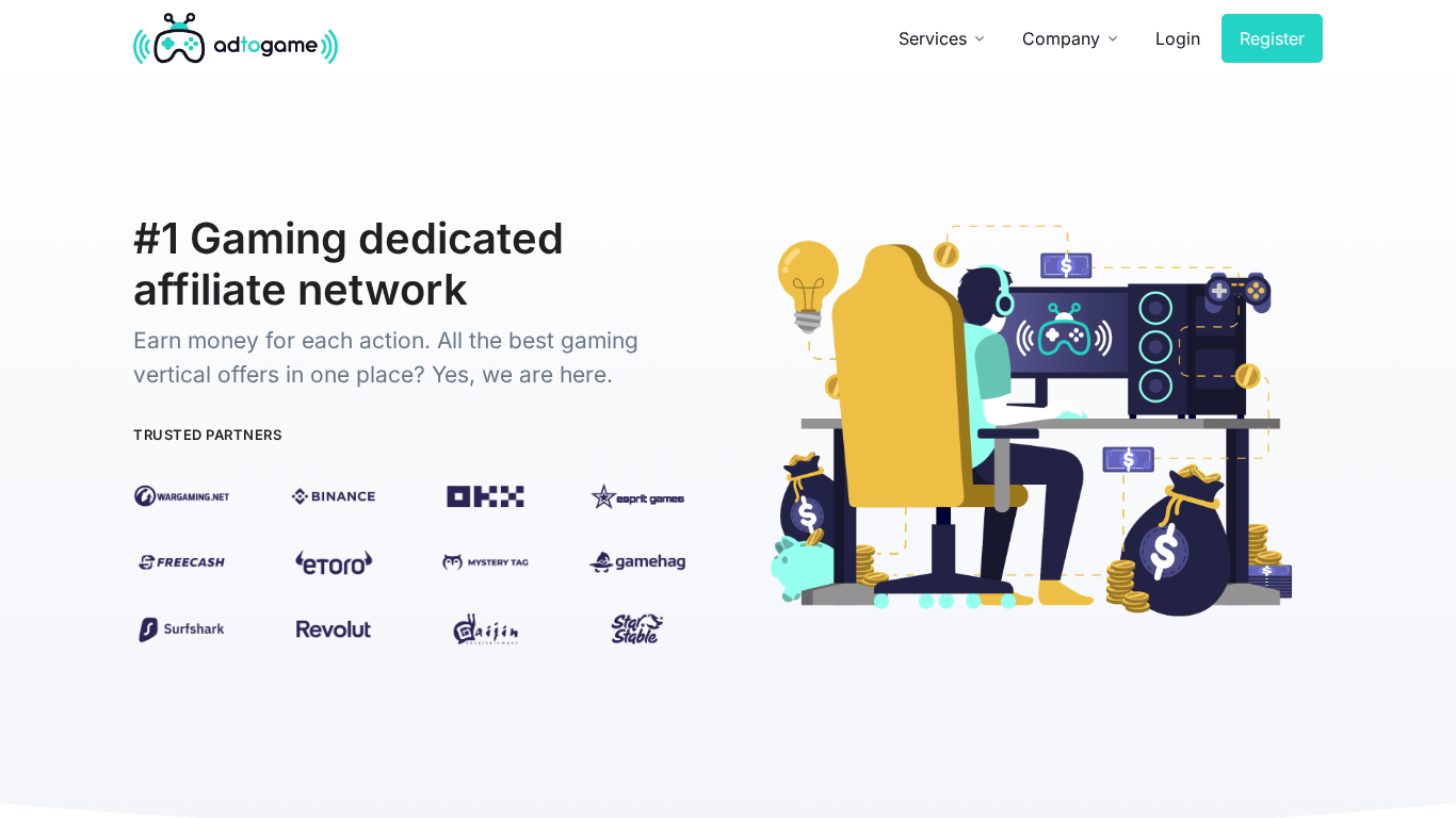 Affiliate program Adtogame