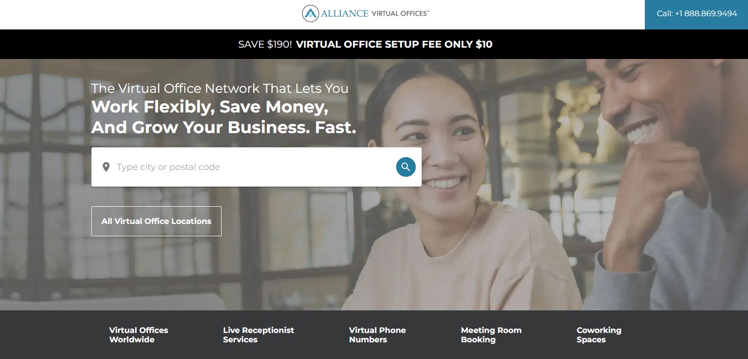 Affiliate program Alliance Virtual Offices