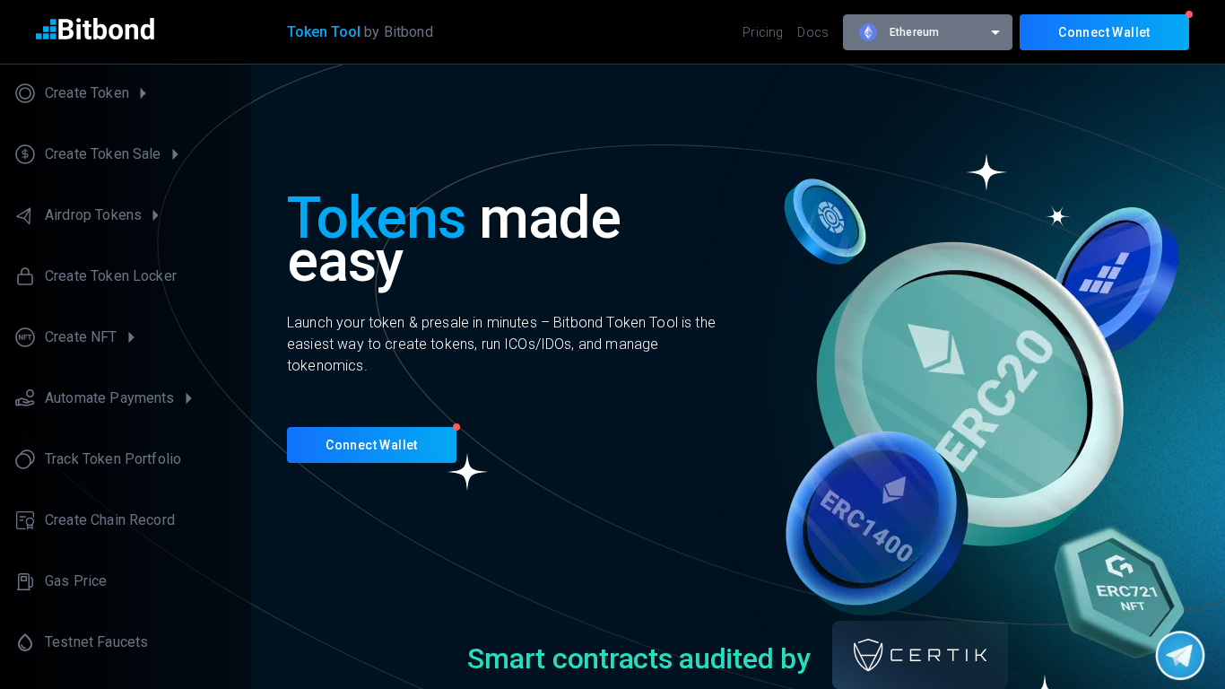 Affiliate program Bitbond Token Tool