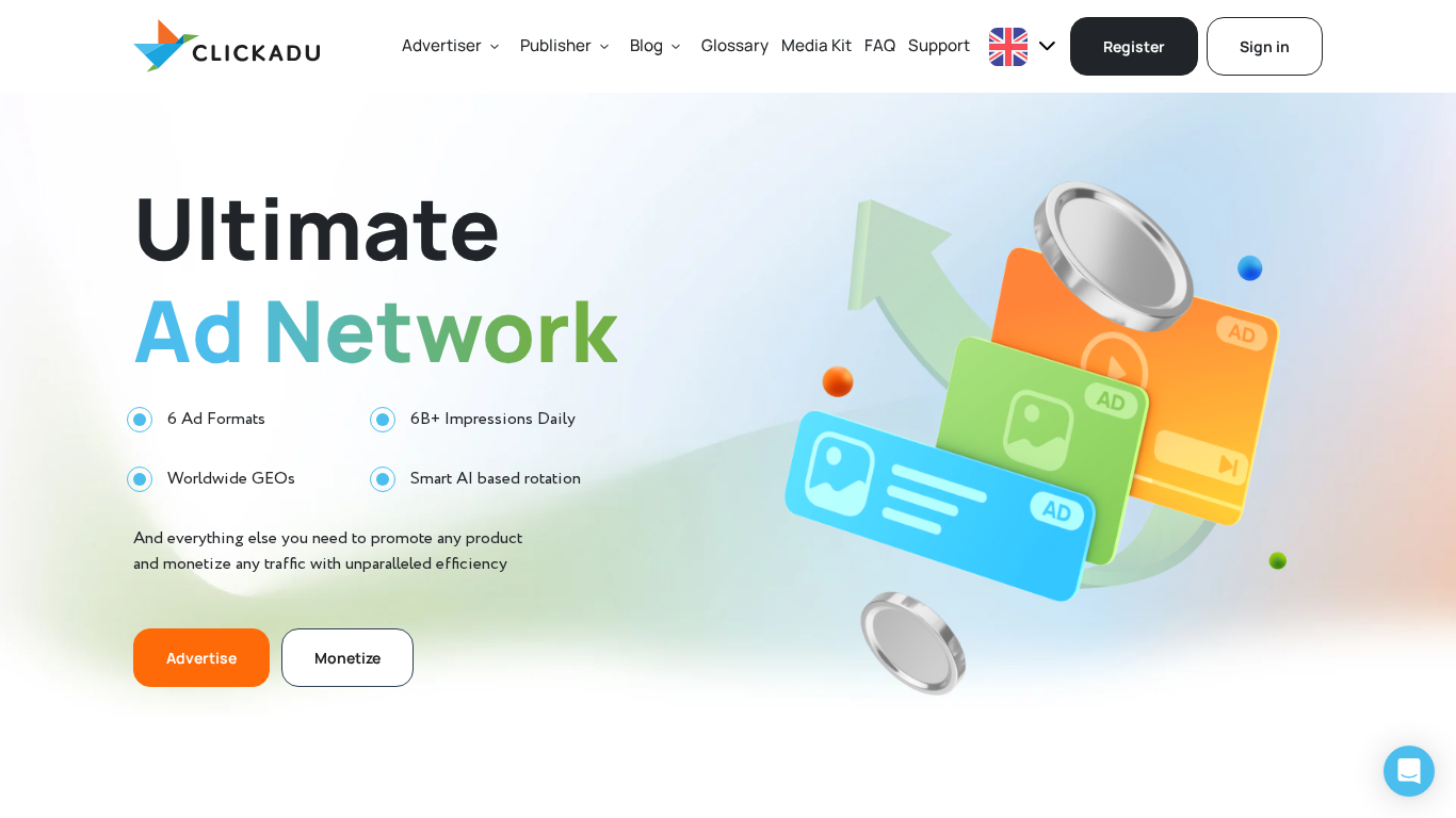 Affiliate program ClickAdu