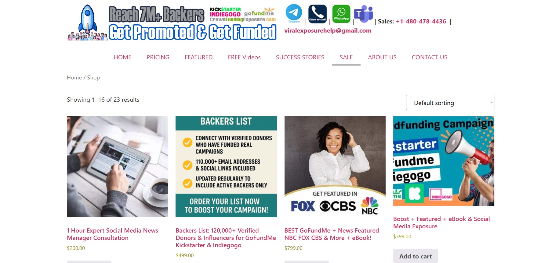 Affiliate program Crowd Funding Exposure