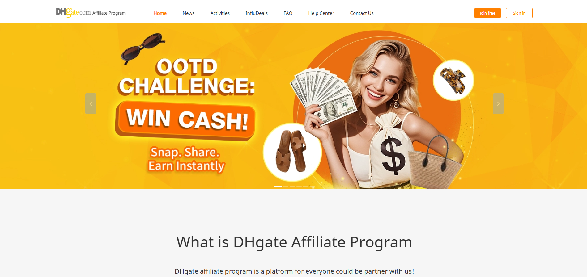 Affiliate program DH Gate