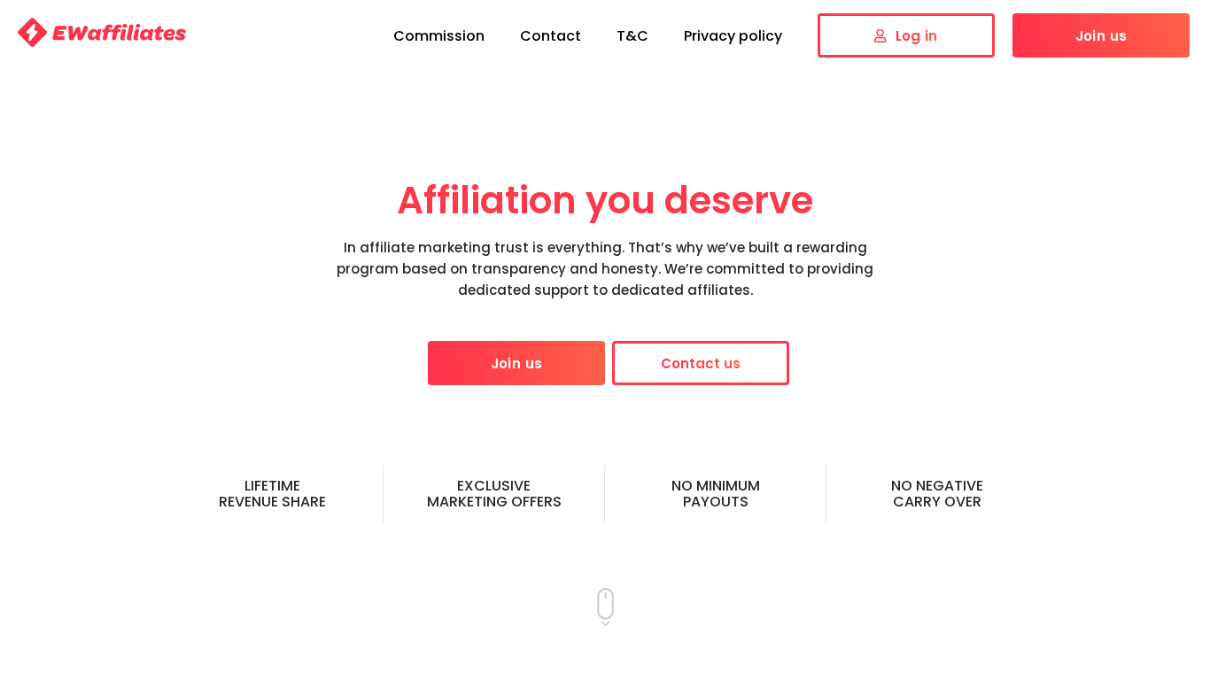 Affiliate program EWaffiliates