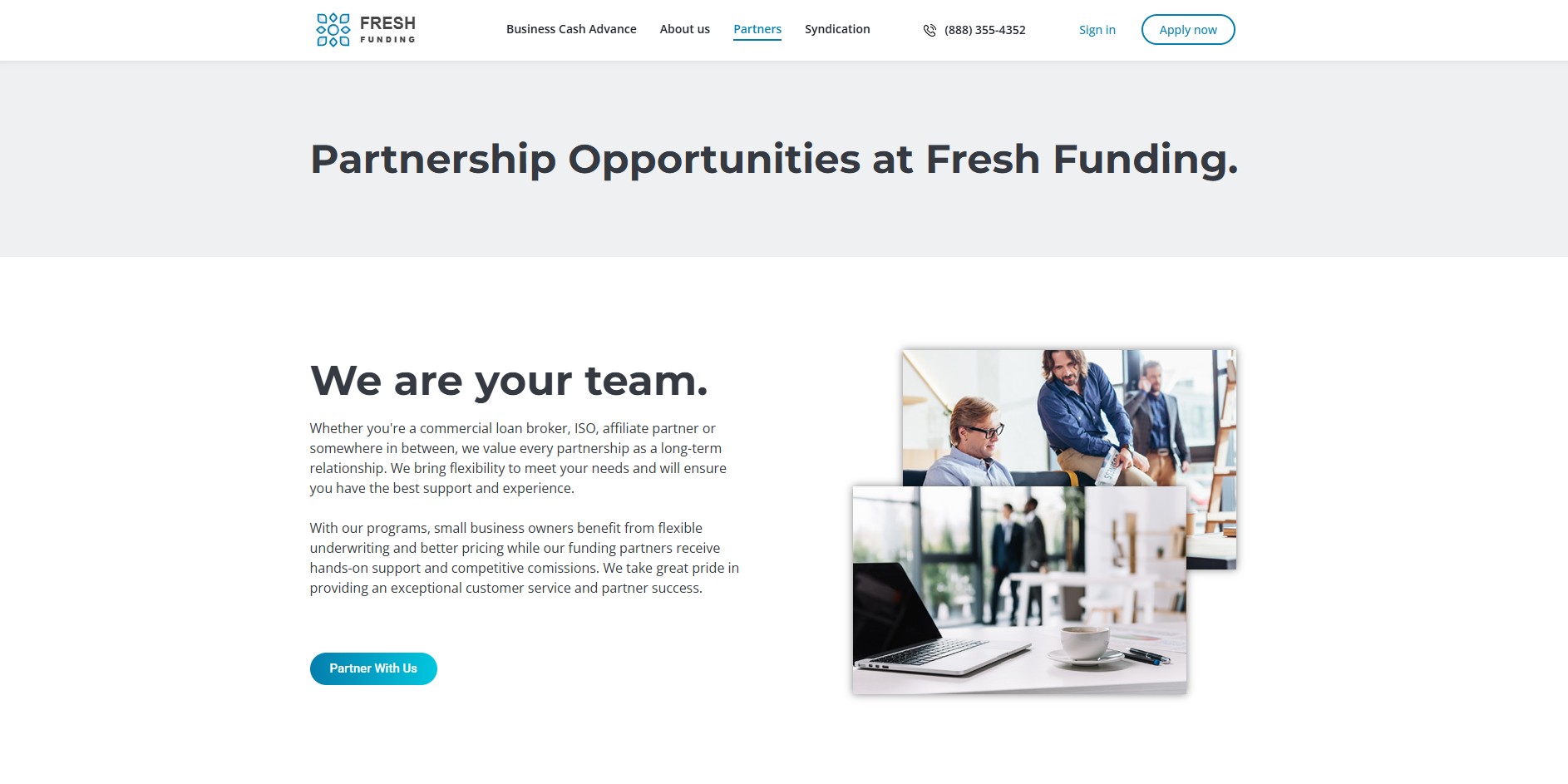 Affiliate program Fresh Funding