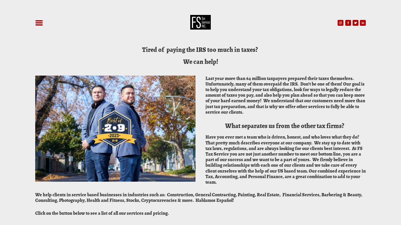 Partnerský program F&S Tax Service