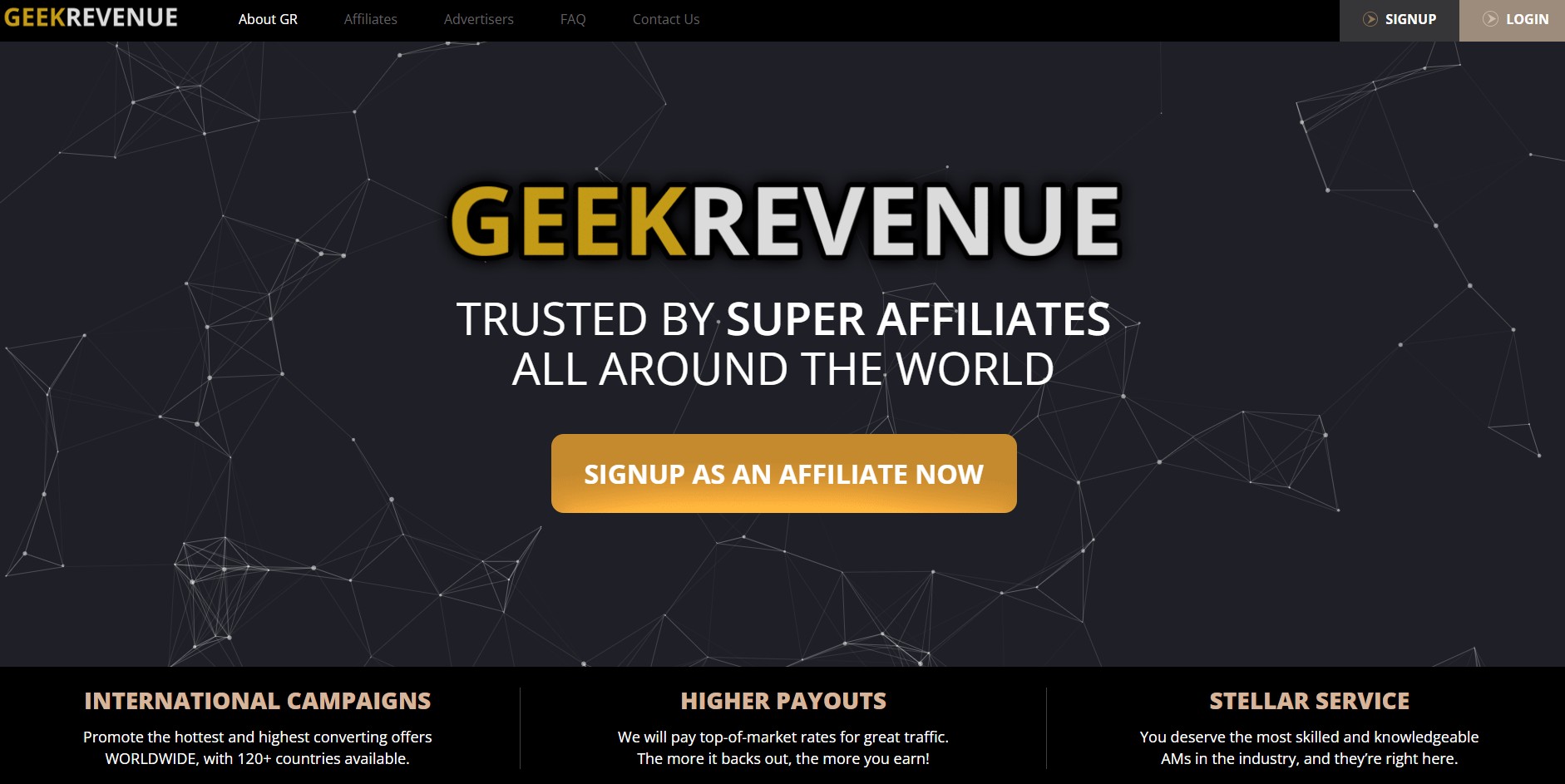 Affiliate program GeekRevenue