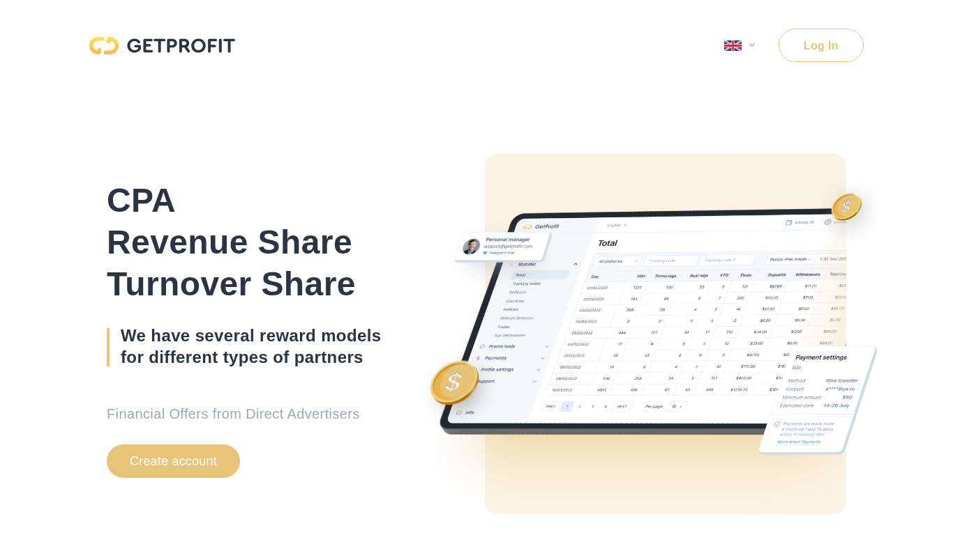 GetProfit partnerský program