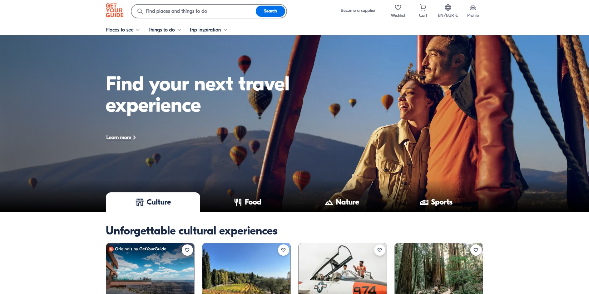 Affiliate program GetYourGuide