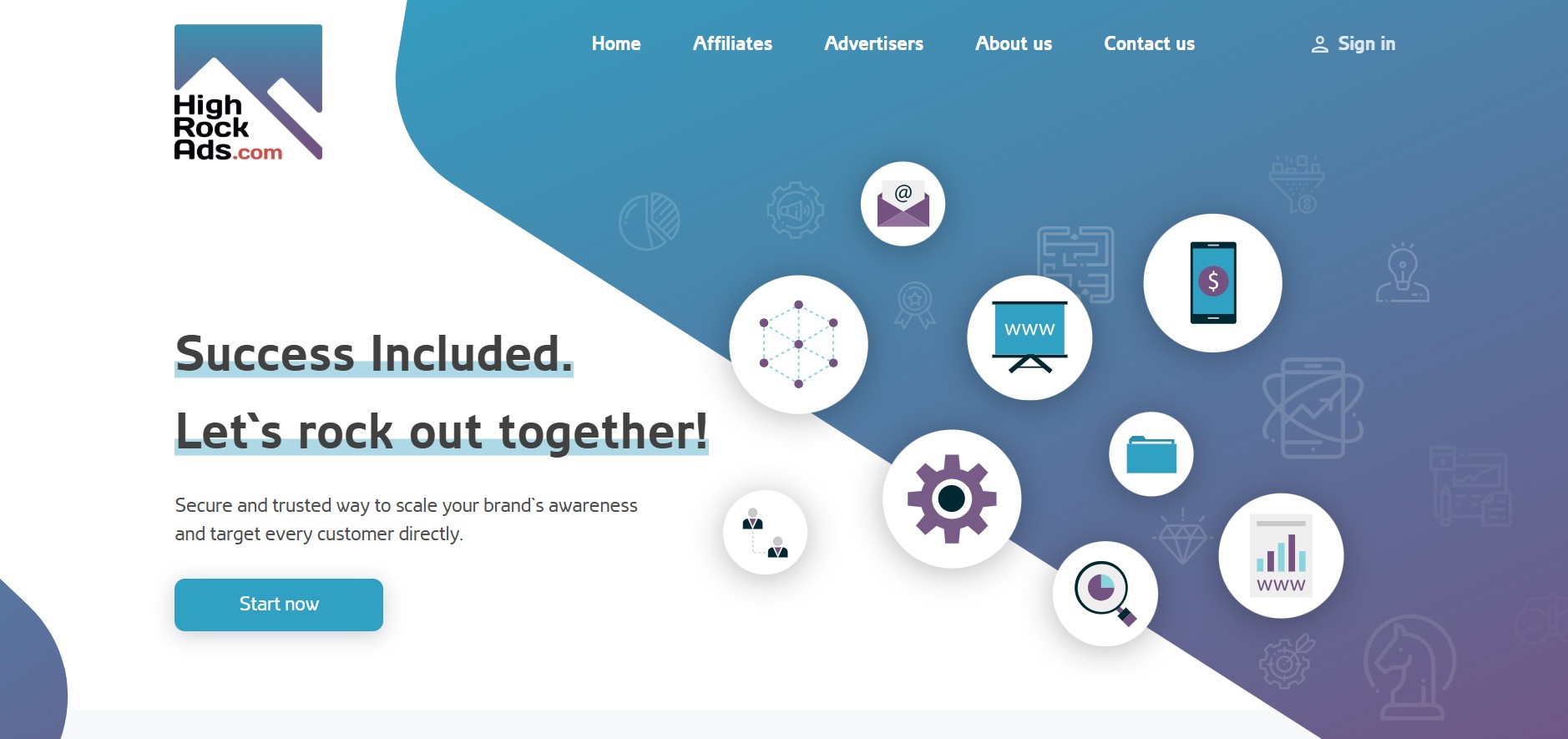 Affiliate program High Rock Ads