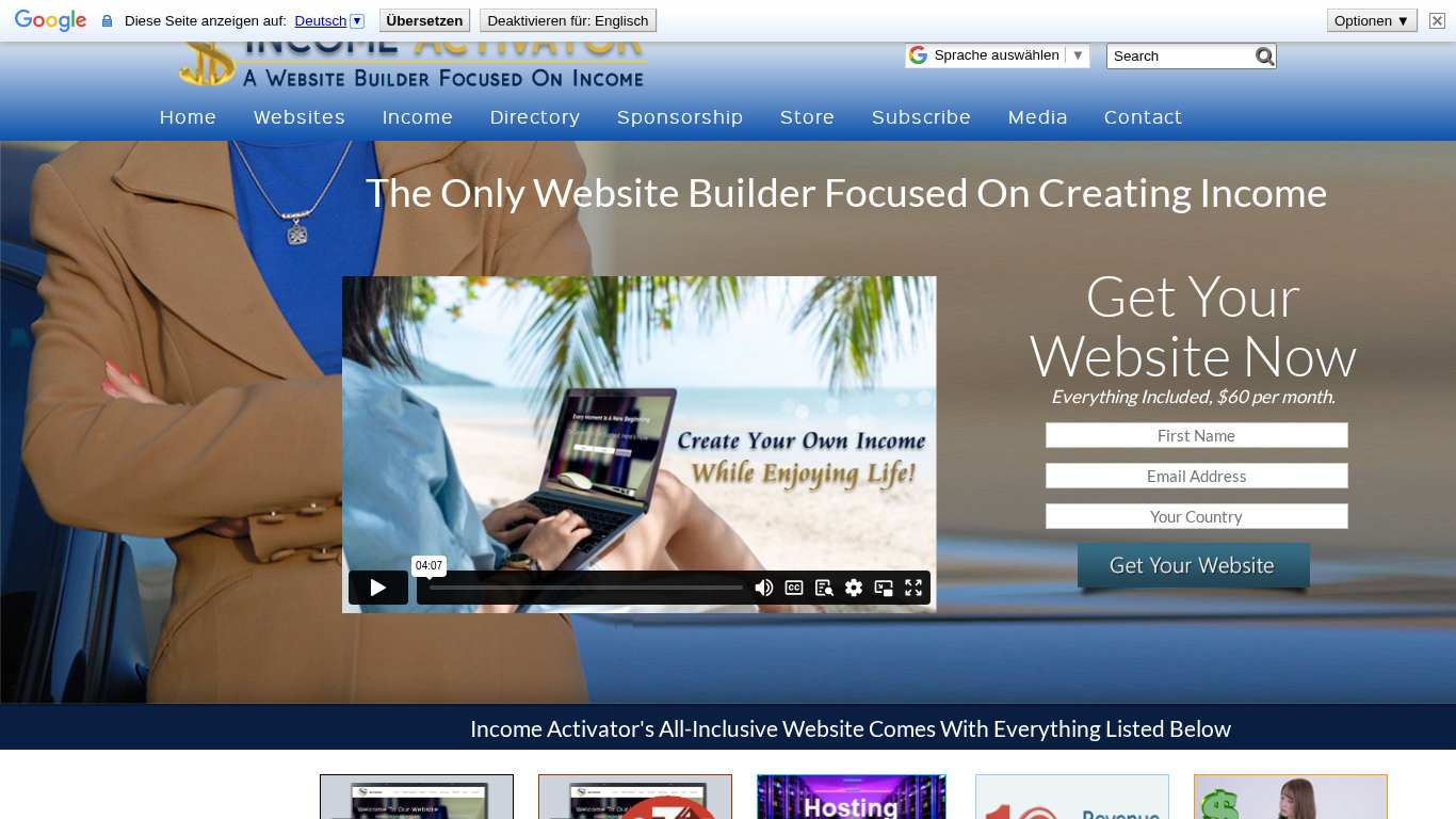 Affiliate program Income Activator