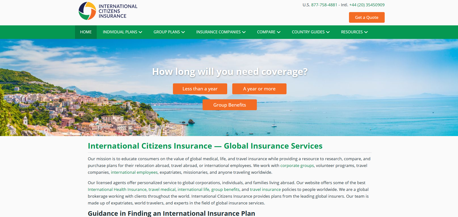 Affiliate program International Citizens Insurance
