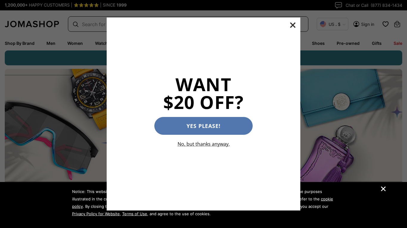 Affiliate program Jomashop.com