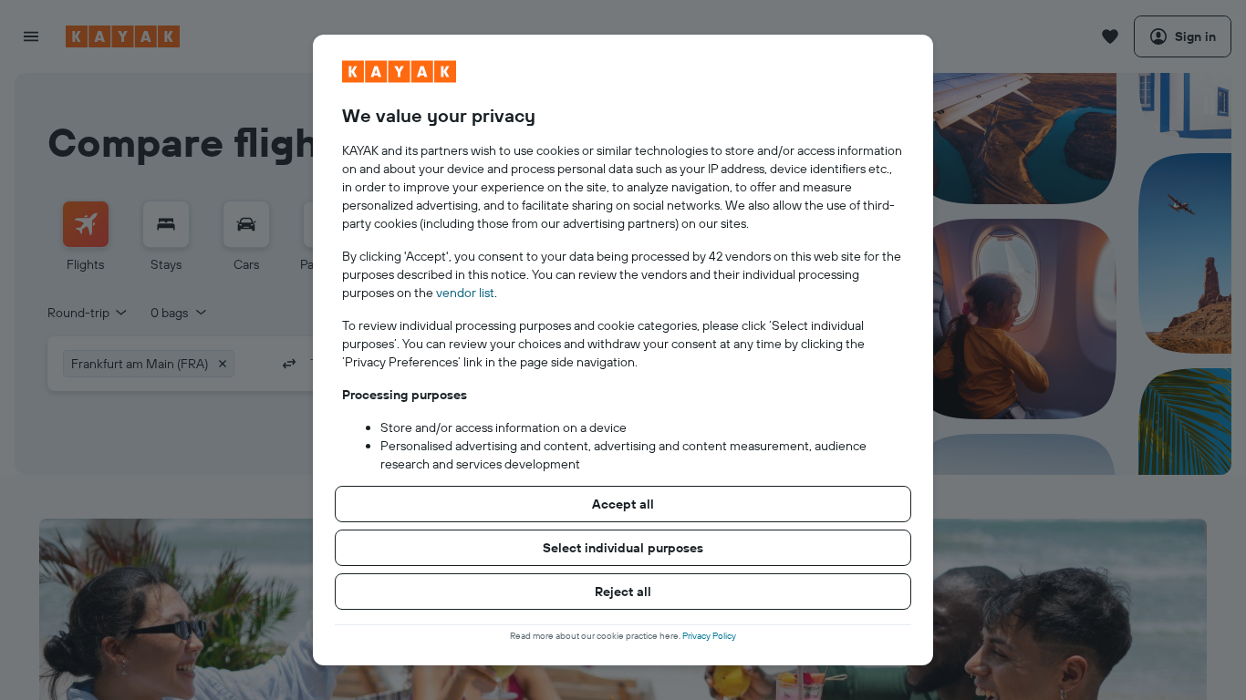 Affiliate program Kayak