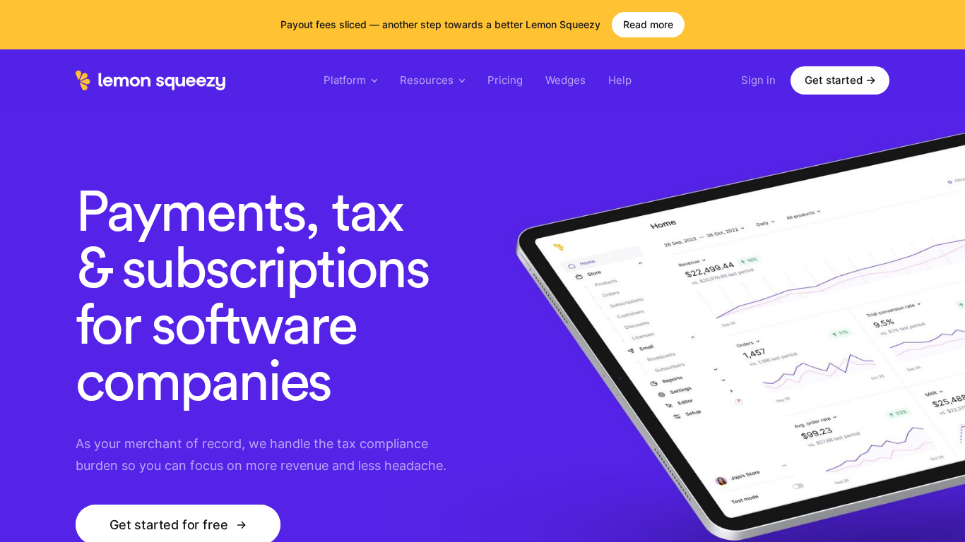 Affiliate program Lemon Squeezy