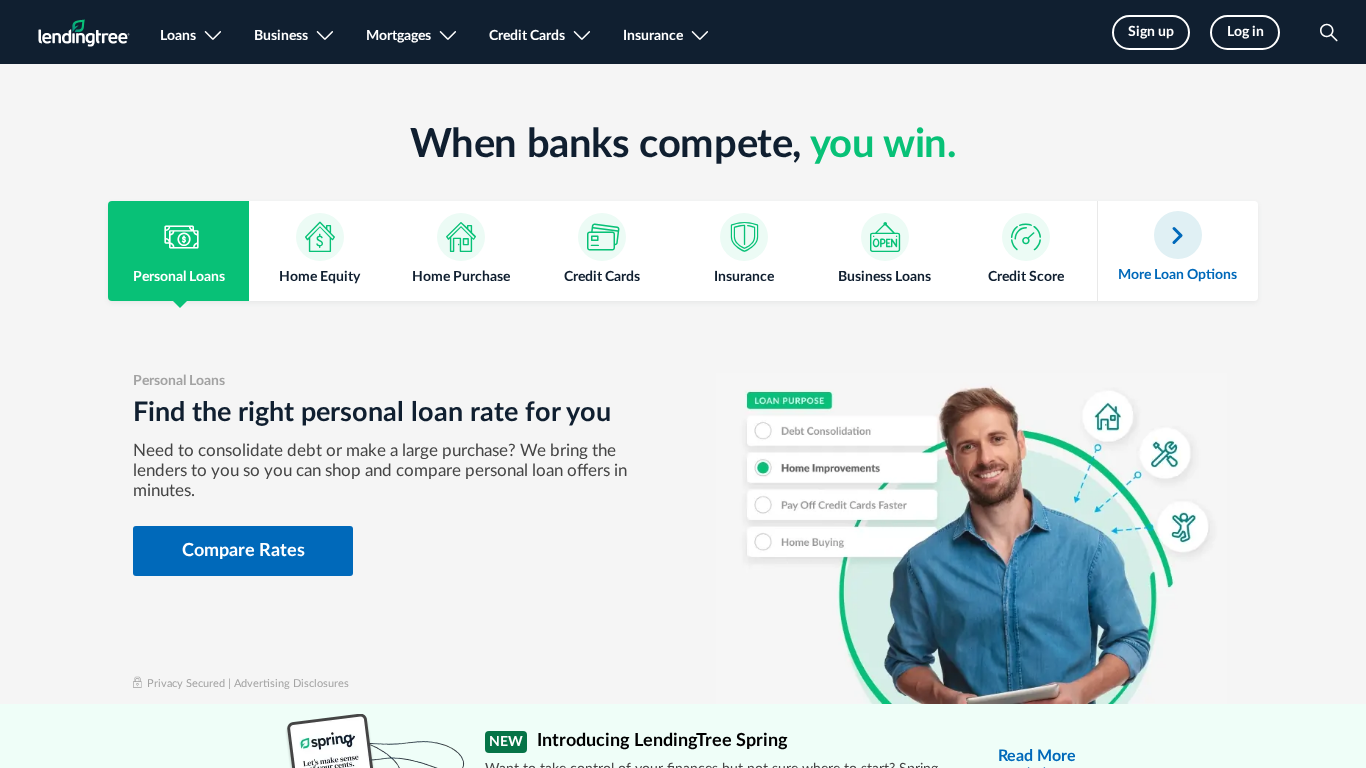 Affiliate program LendingTree