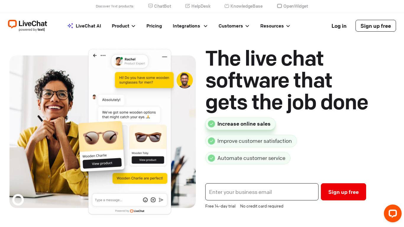 Affiliate program LiveChat