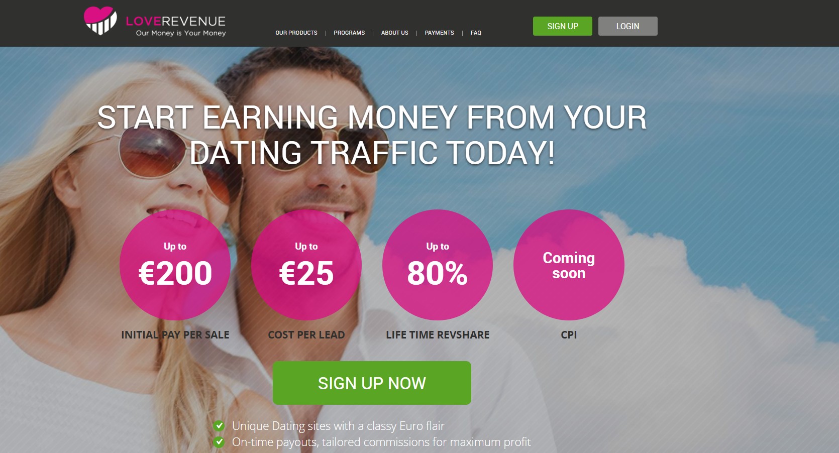 Affiliate program LoveRevenue