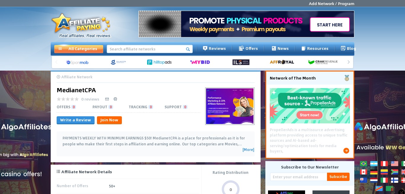 MedianetCPA partnerský program