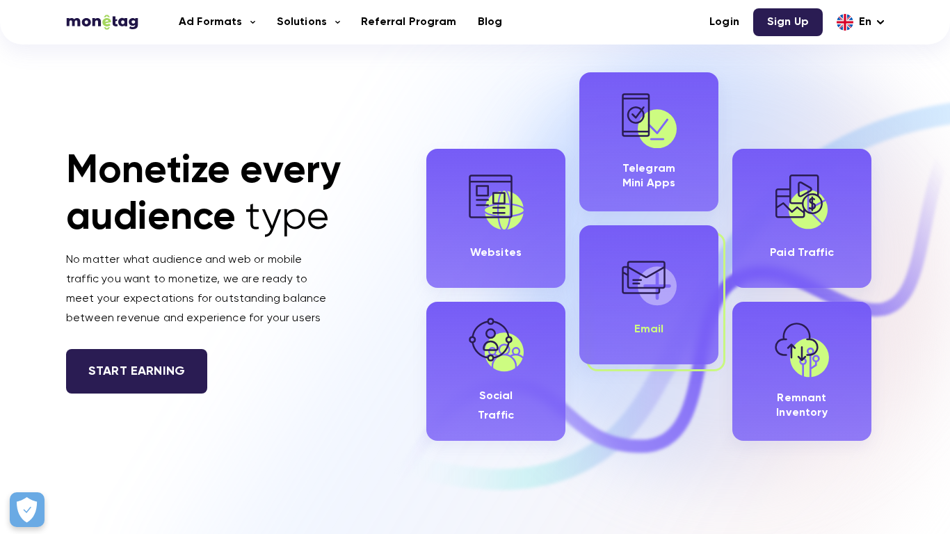 Affiliate program Monetag