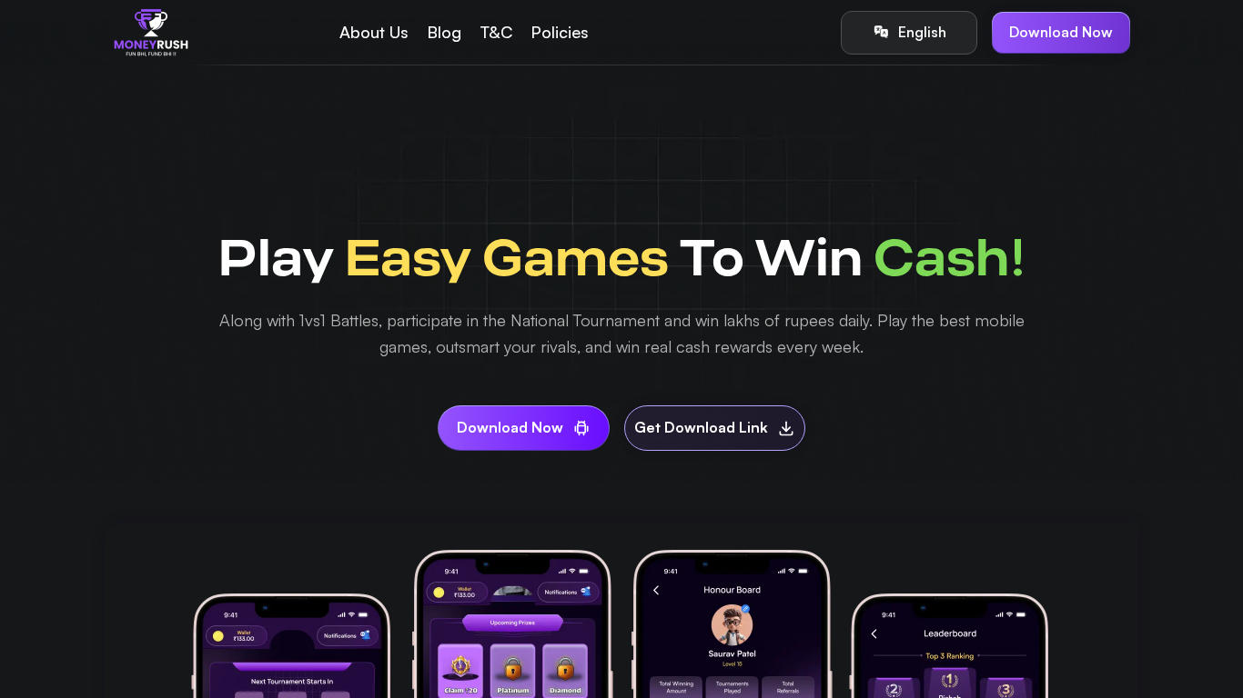 Affiliate program MoneyRush