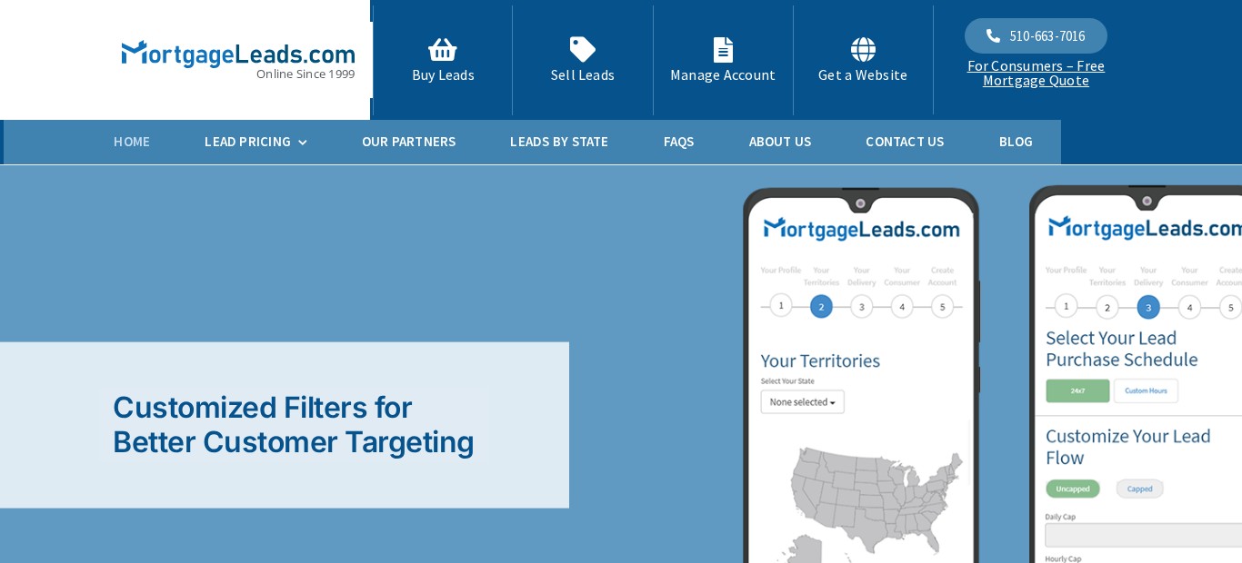 Affiliate program MortgageLeads.com