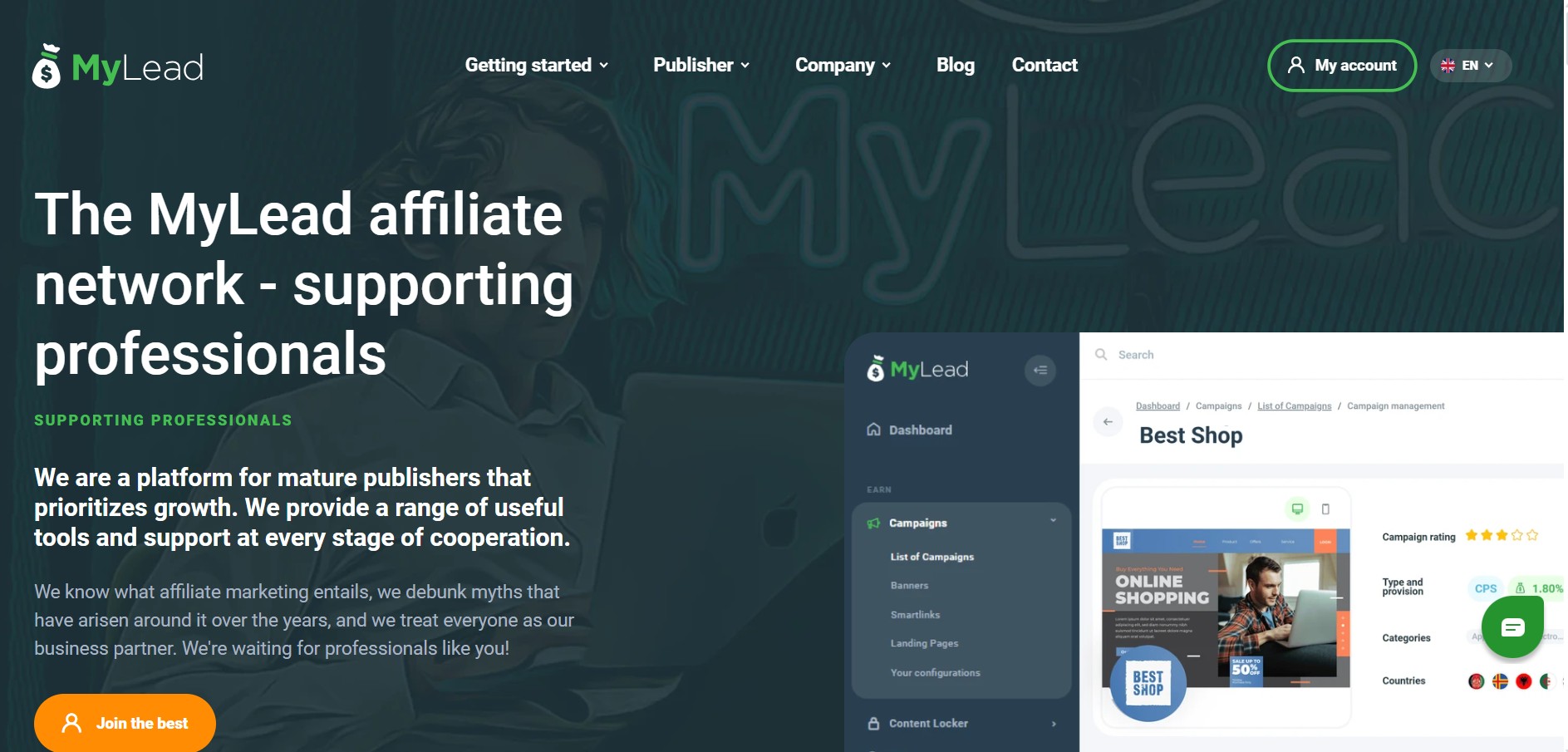 Affiliate program MyLead