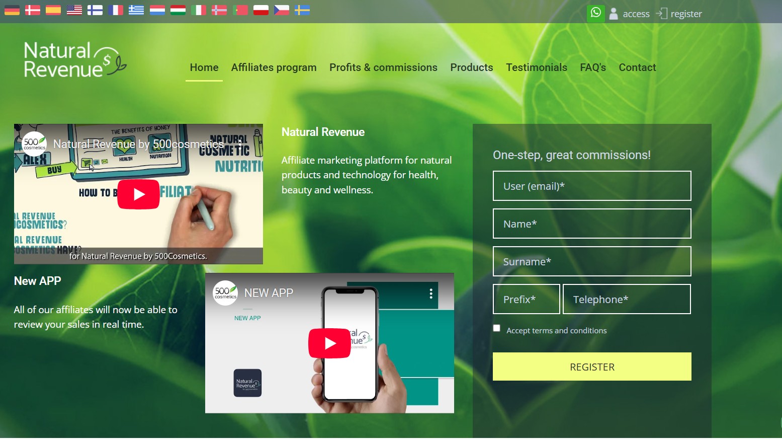 Affiliate program Natural Revenue