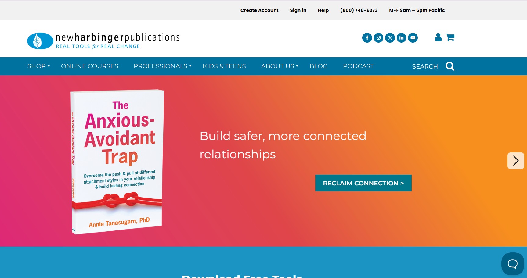 Affiliate program New Harbinger