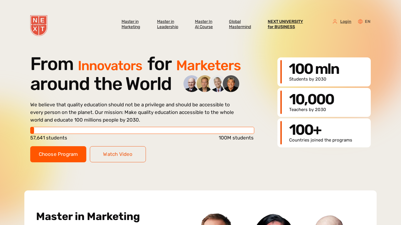 Partnerský program NEXT University