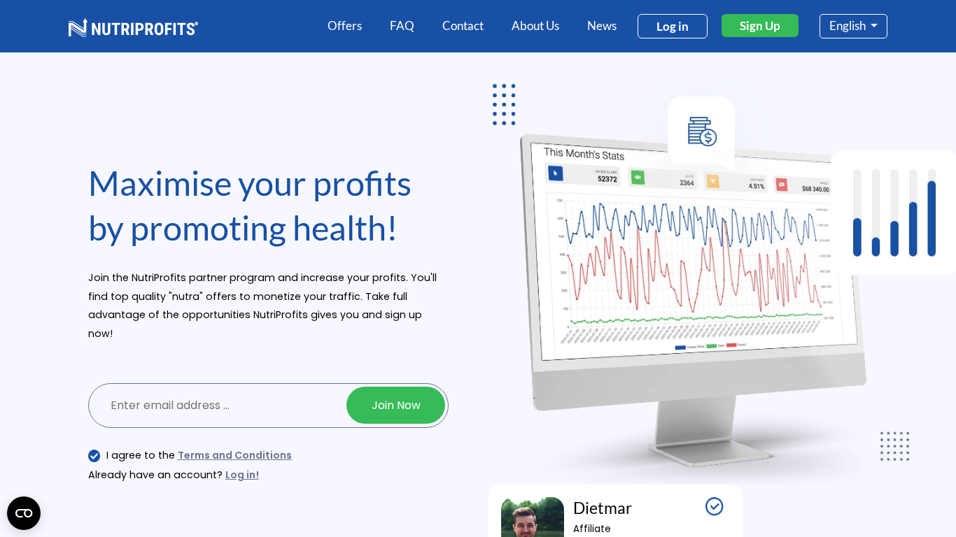 Affiliate program NutriProfits