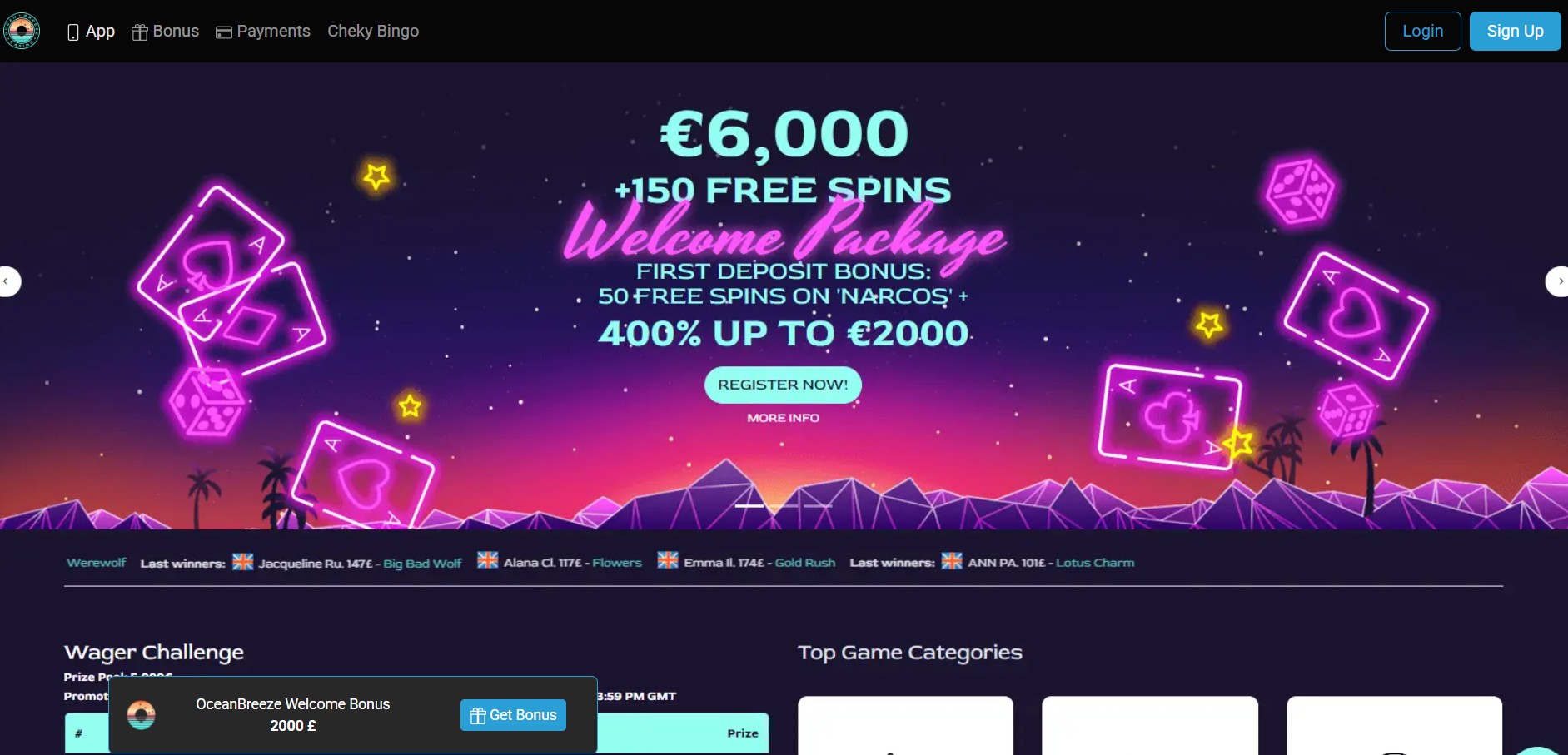 Partnerský program OceanBreeze Casino