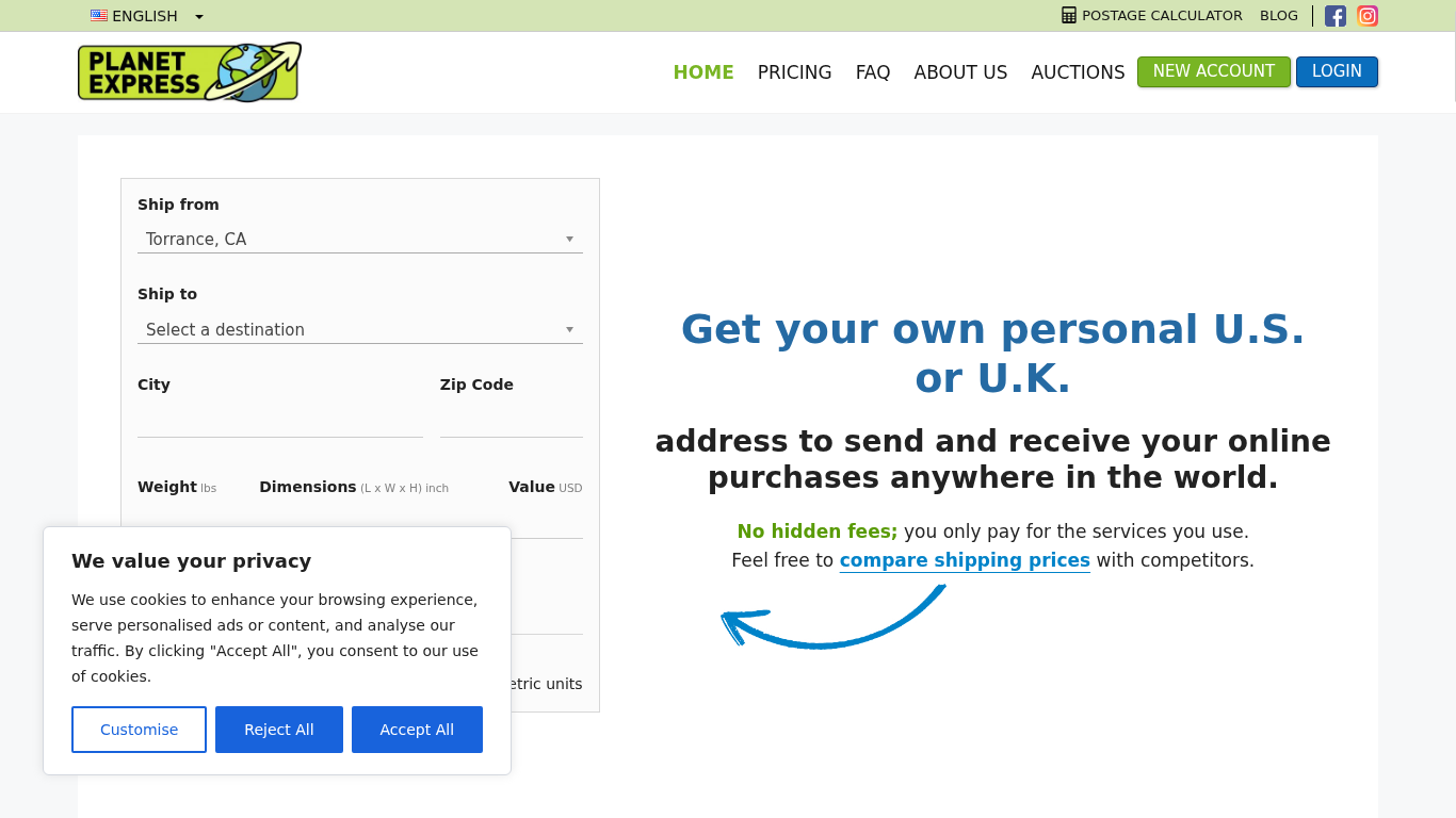 Affiliate program Planet Express
