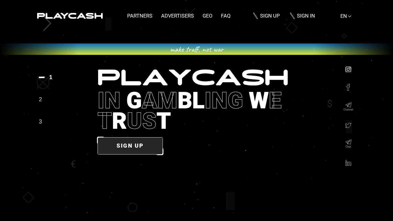 Affiliate program PlayCash