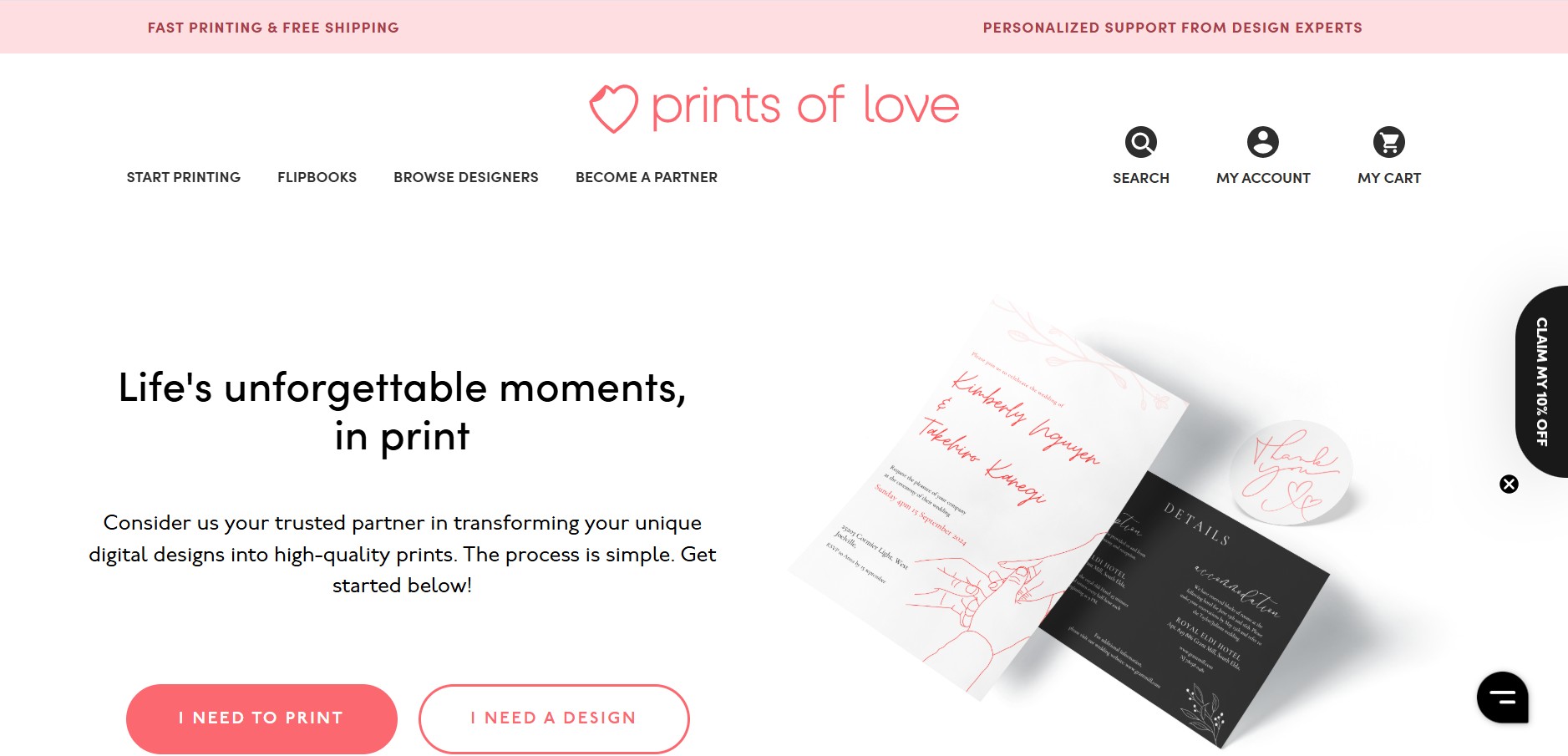 Affiliate program Prints of Love