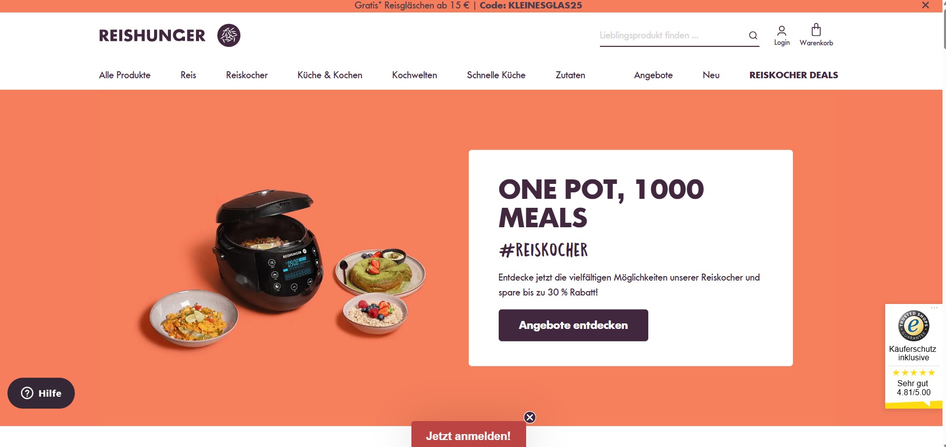 Affiliate program Reishunger