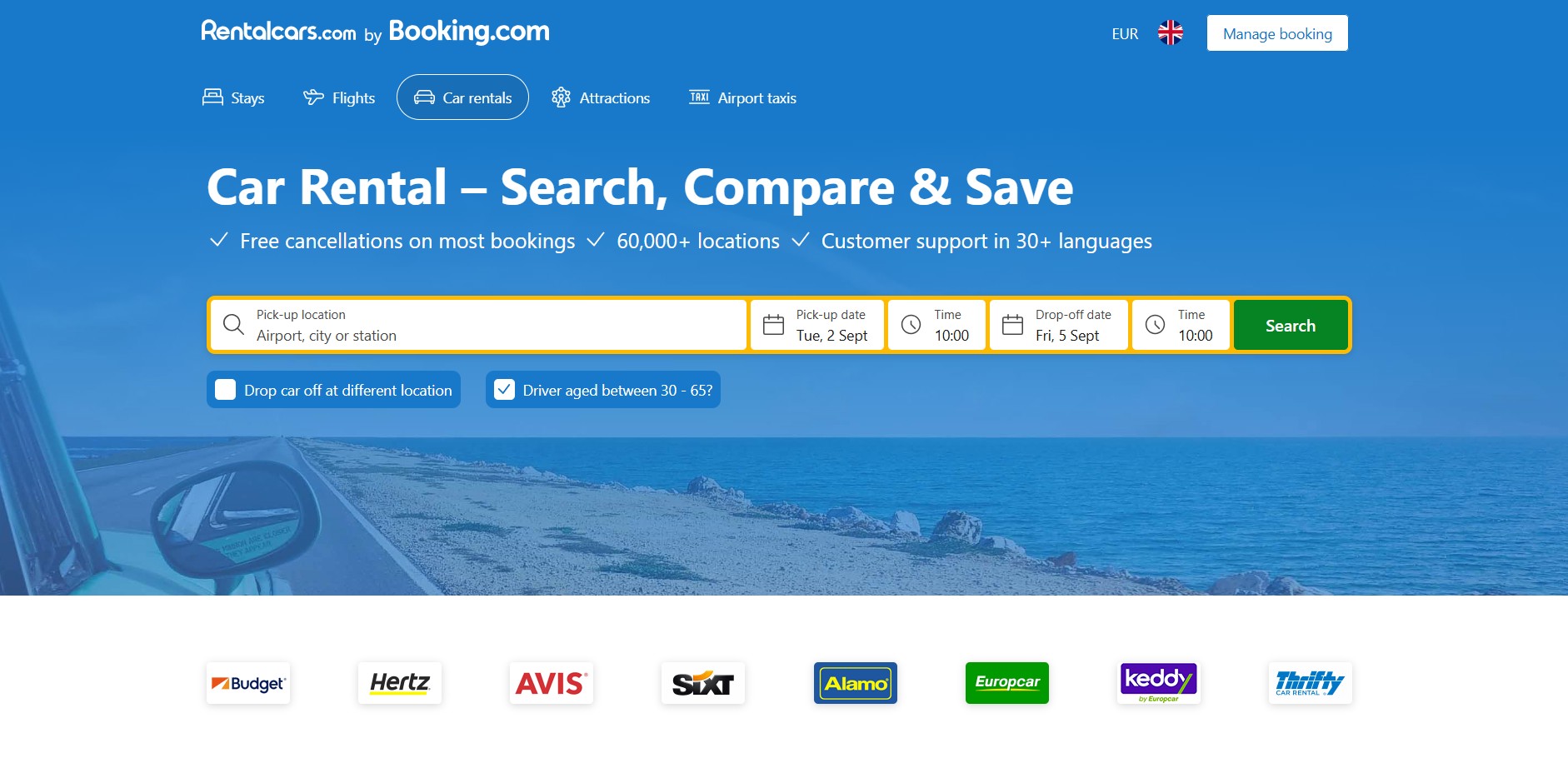 Affiliate program RentalCars