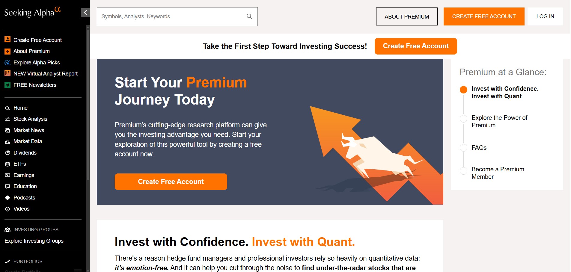 Affiliate program Seeking Alpha