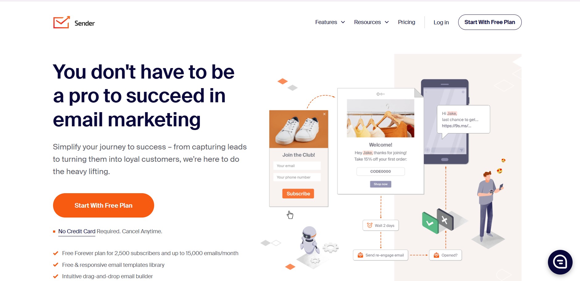 Affiliate program Sender