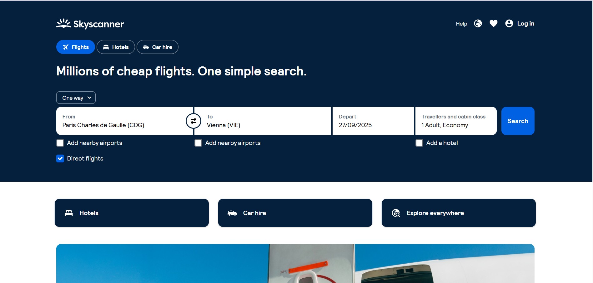 Affiliate program Skyscanner
