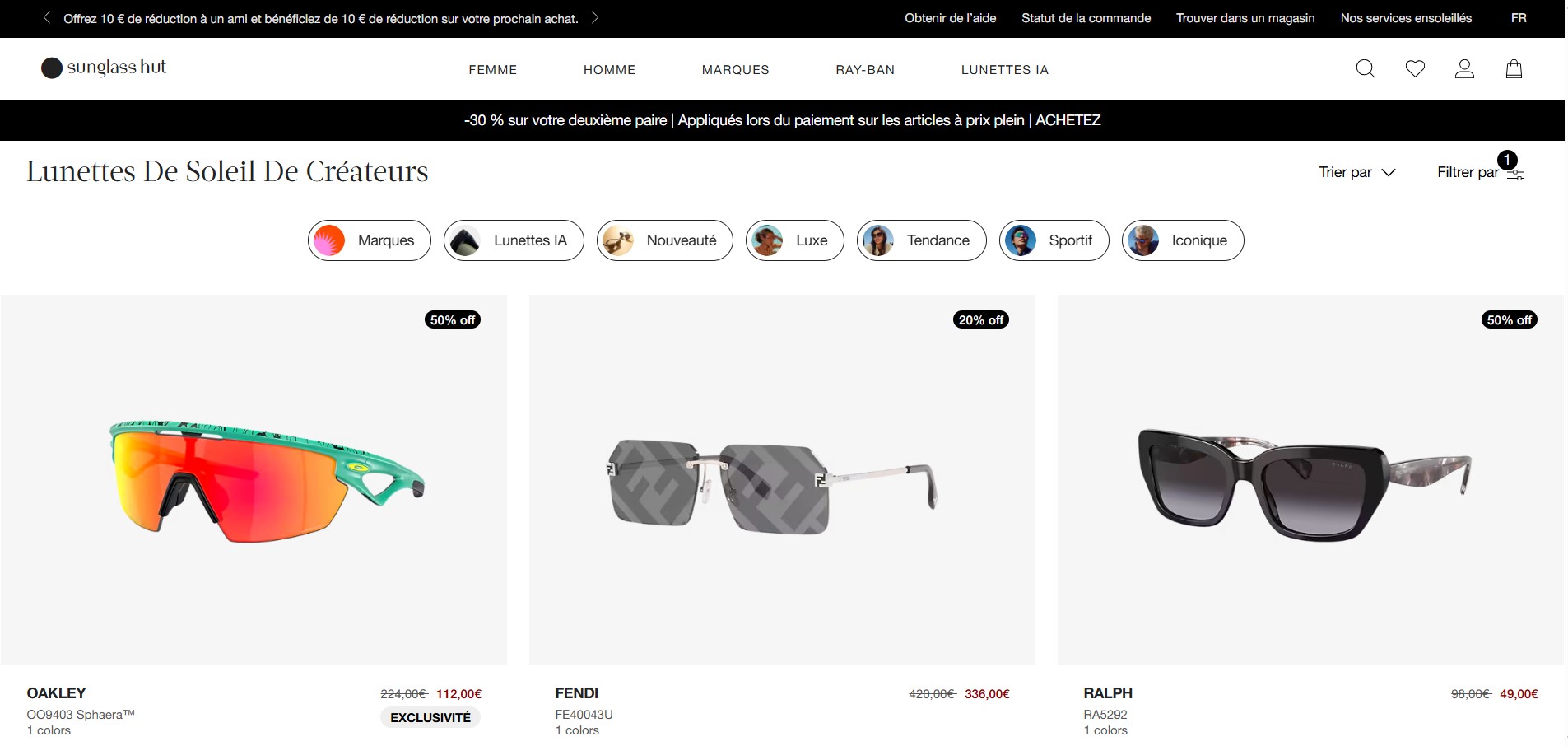 Affiliate program Sunglass Hut