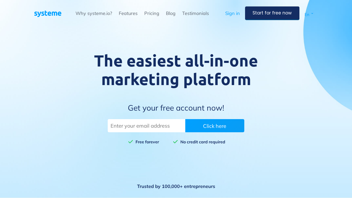 Affiliate program Systeme.io