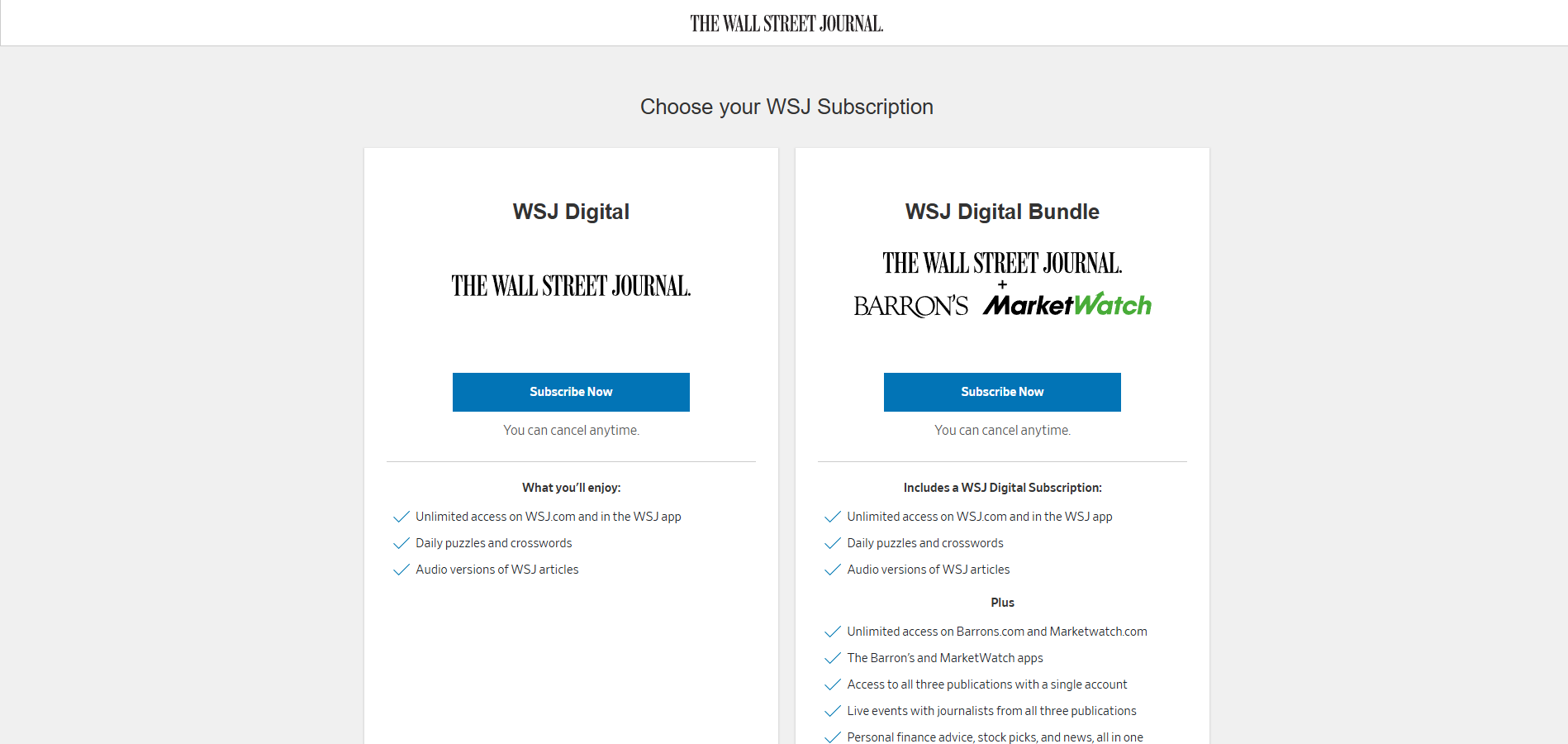 Affiliate program The Wall Street Journal