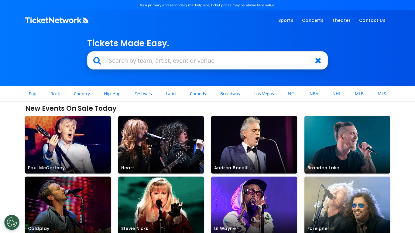 Affiliate program TicketNetwork