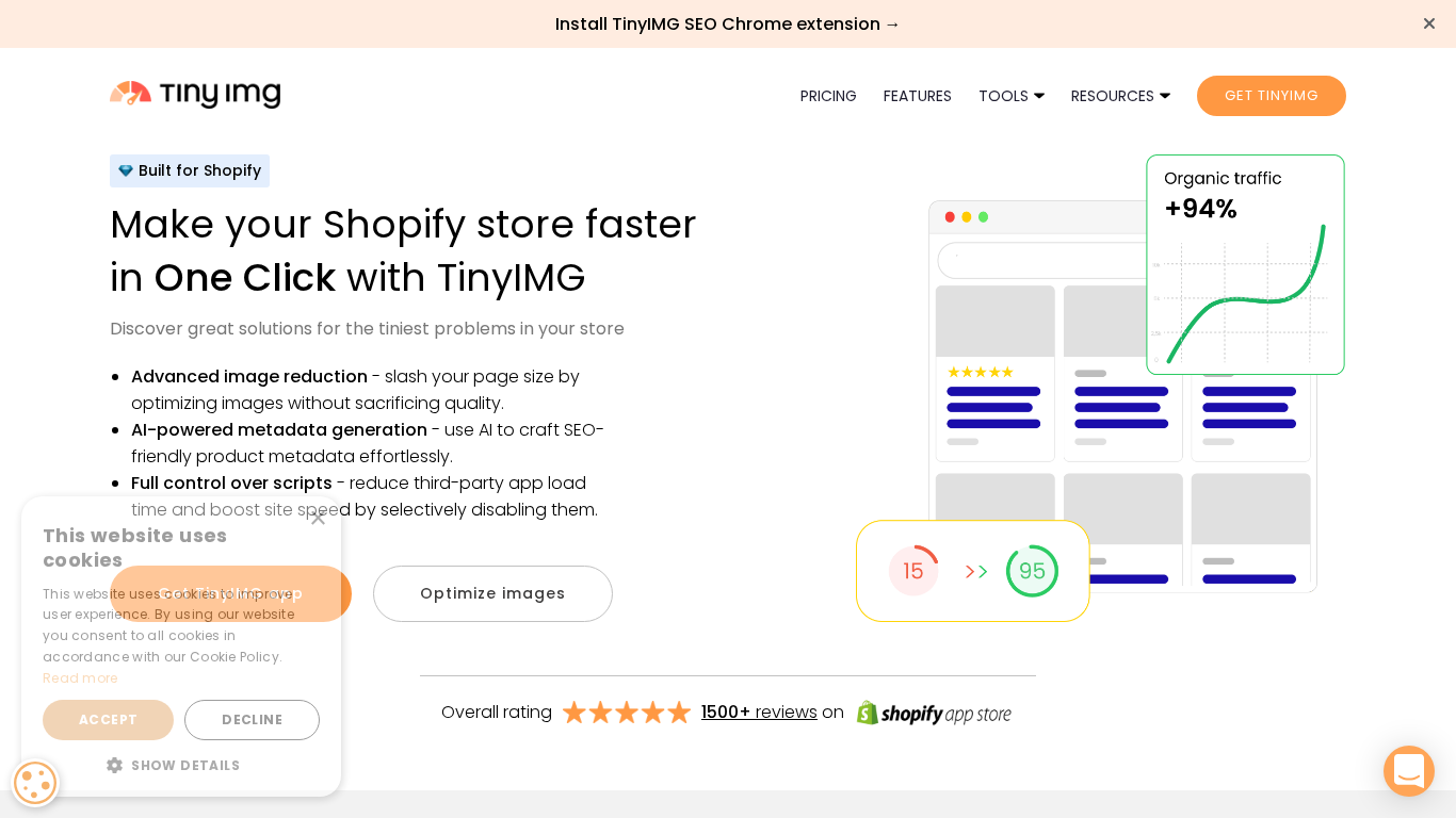 Affiliate program TinyIMG