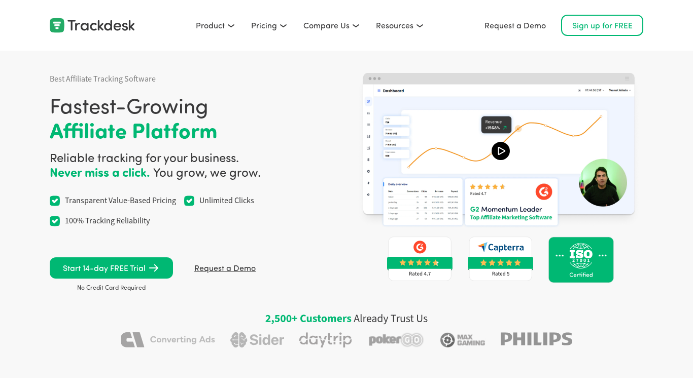 Trackdesk partnerský program